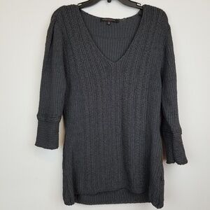 ROBERT Kitchen Canada Gray 3/4 sleeve knit top